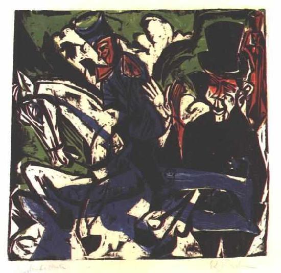 Ernst Ludwig Kirchner Schlemihls entcounter with small grey man Sweden oil painting art